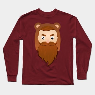 Cute Bear Hipster Long Sleeve T-Shirt